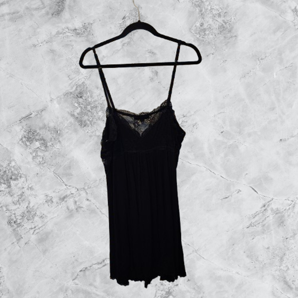 I.N.C. International Concepts Lace Nightgown Deep Black 2X NWT